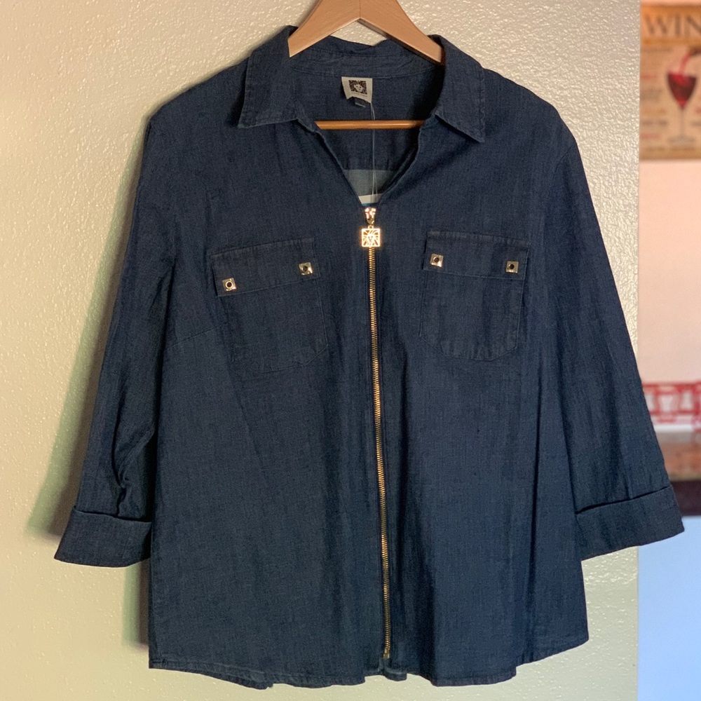 Anne Klein Lightweight Jean Jacket